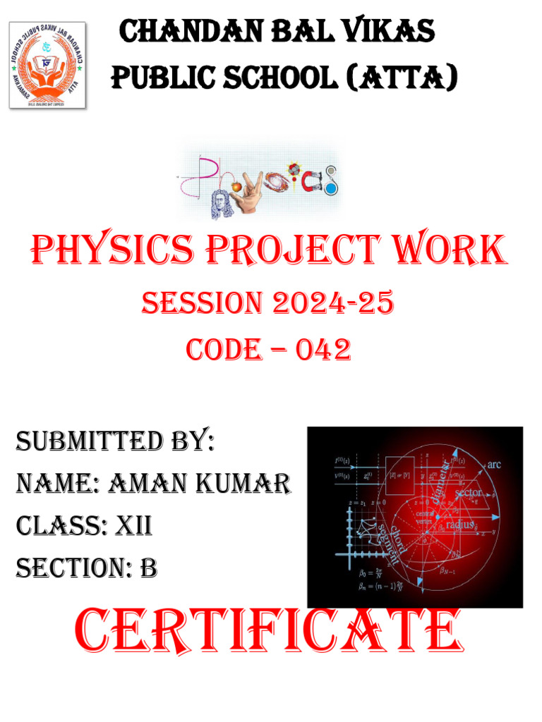 AC Generator Physics Project 2024-25 | PDF | Electric Generator ...