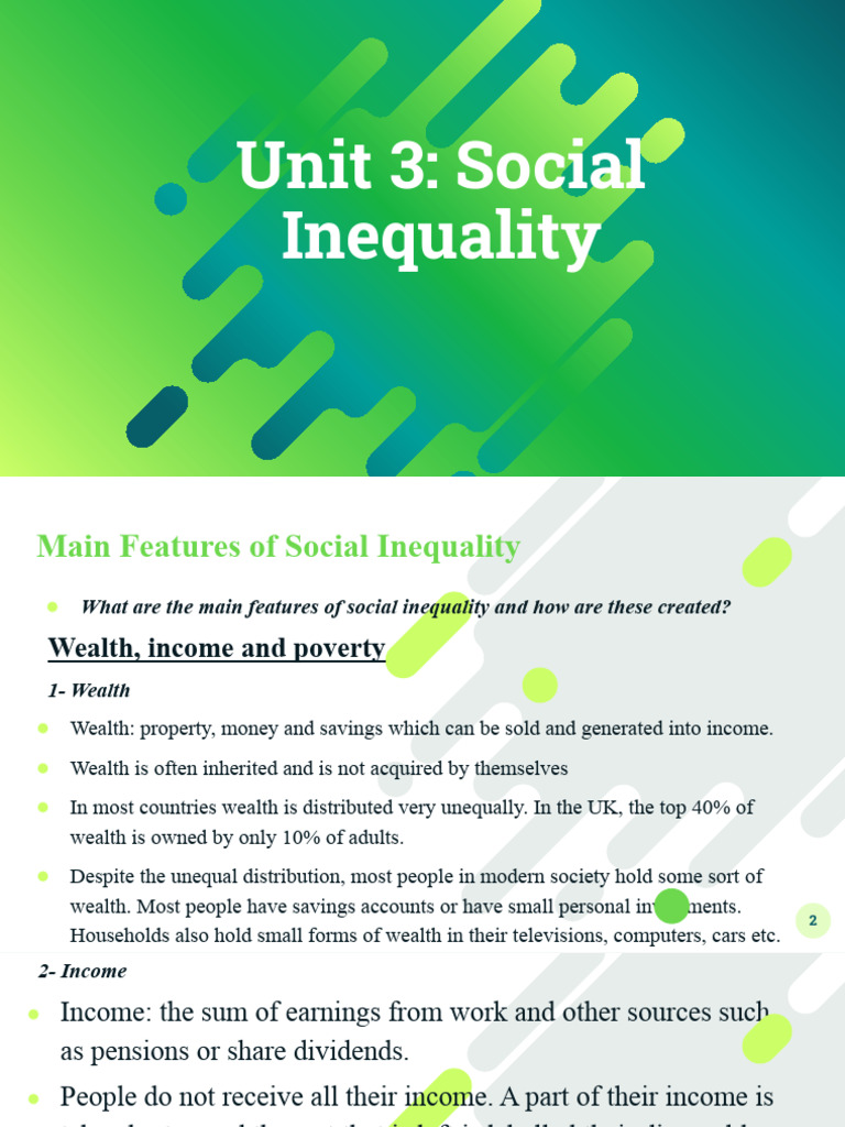 Unit 3 - Causes of Social Inequality | PDF | Poverty | Poverty ...