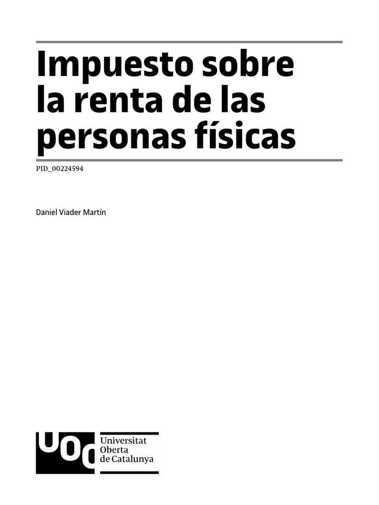 Pid 00224594 | PDF | Impuestos | Impuesto sobre la renta