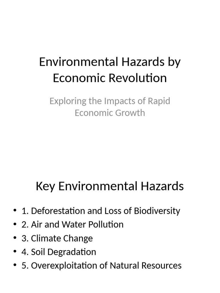 Environmental Hazards by Economic Revolution | PDF