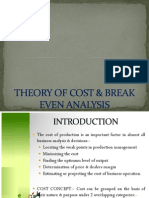 Theory of Cost &amp; Break  Analysis