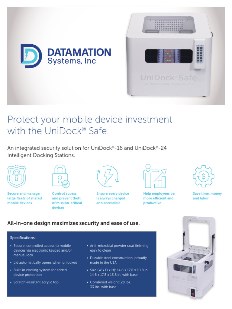 Datamation - Unidock Safe - FactSheet | PDF | Computing