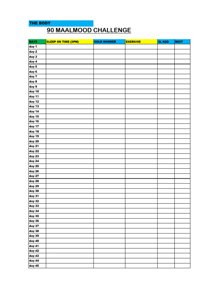 90-Day Maalmood Challenge Guide | PDF