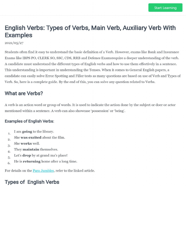 English Grammar Verb F0f4fa0e | PDF