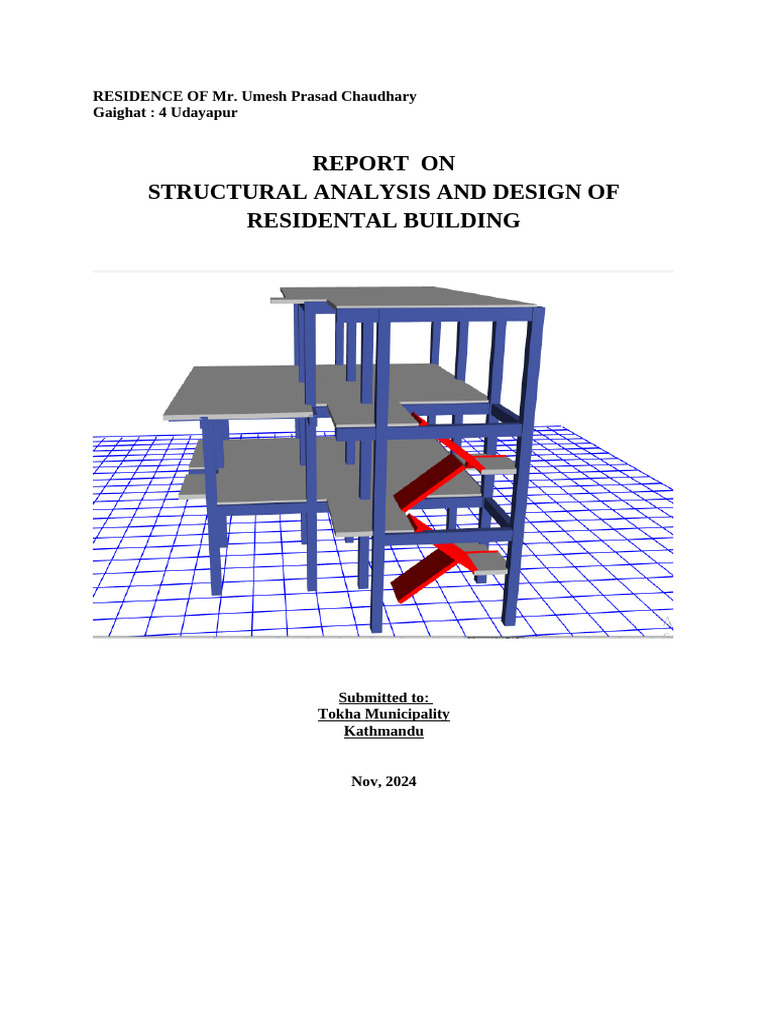 Structural Design Report for Residential Building | PDF | Structural ...