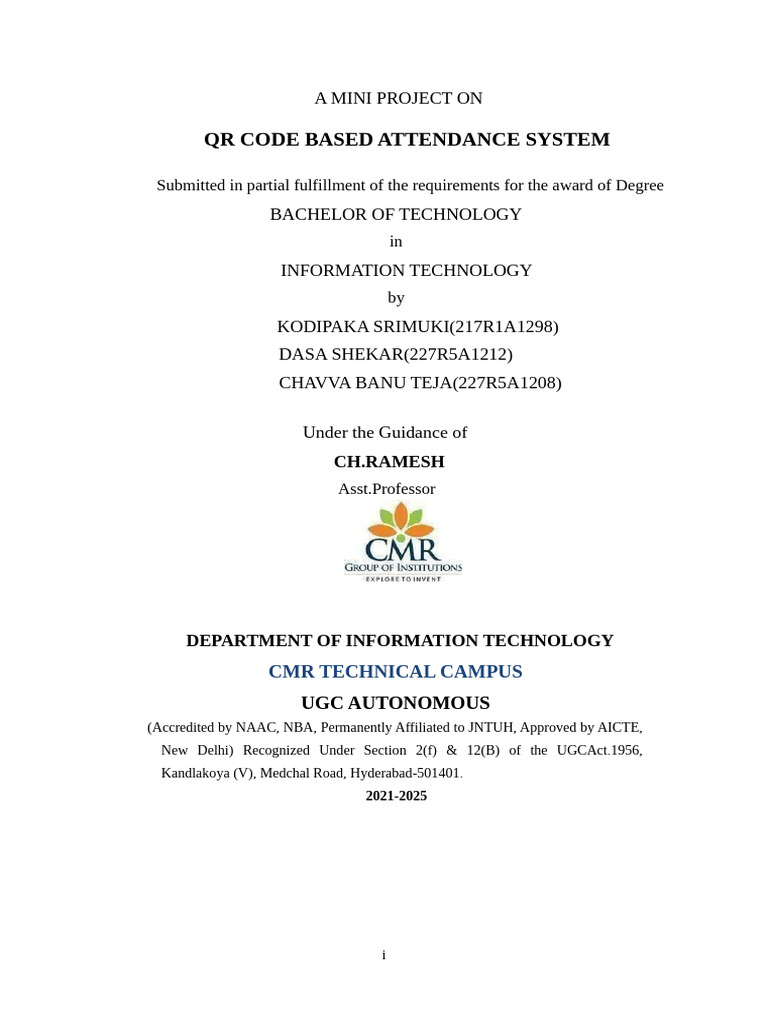 Project Document by Shekar 22222 | PDF | Software Testing | Qr Code