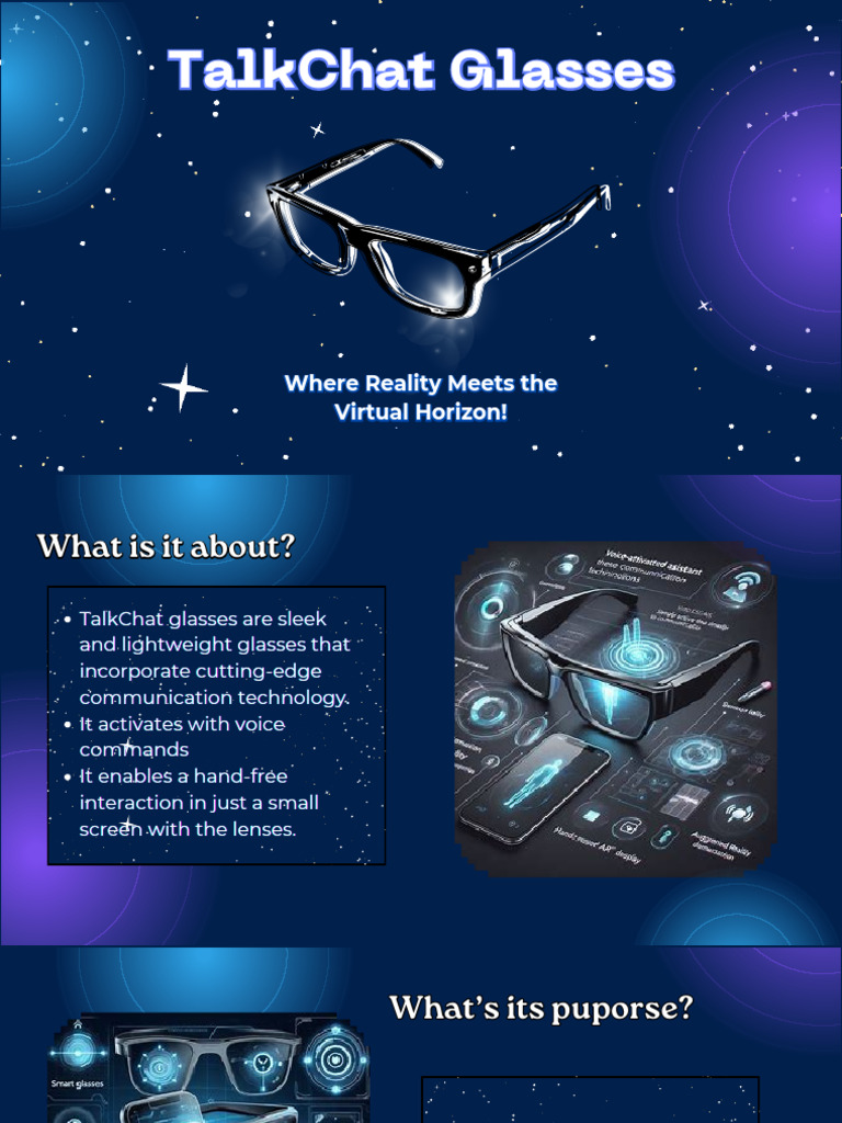 TalkChat Glasses: Voice-Activated Tech | PDF | Communication | Human ...