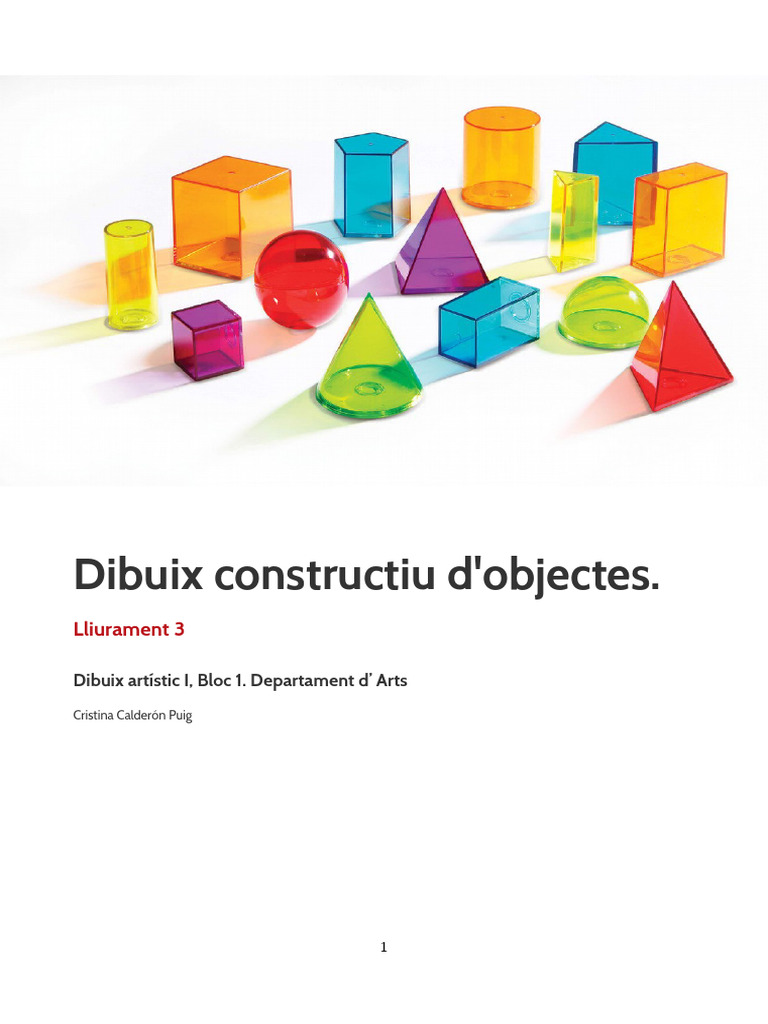 1. Dibuix Constructiu d'Objectes | PDF