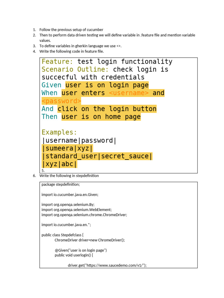 Data-Driven Testing with Cucumber | PDF