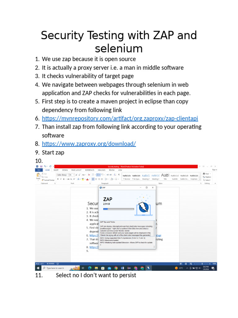 Security testing (1) | PDF | Selenium (Software) | Software