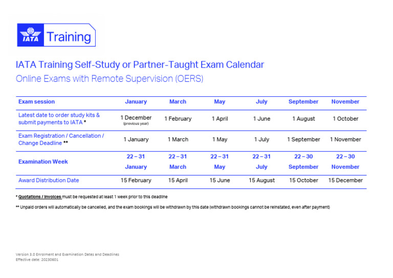 iatatrainingexamcalendar PDF