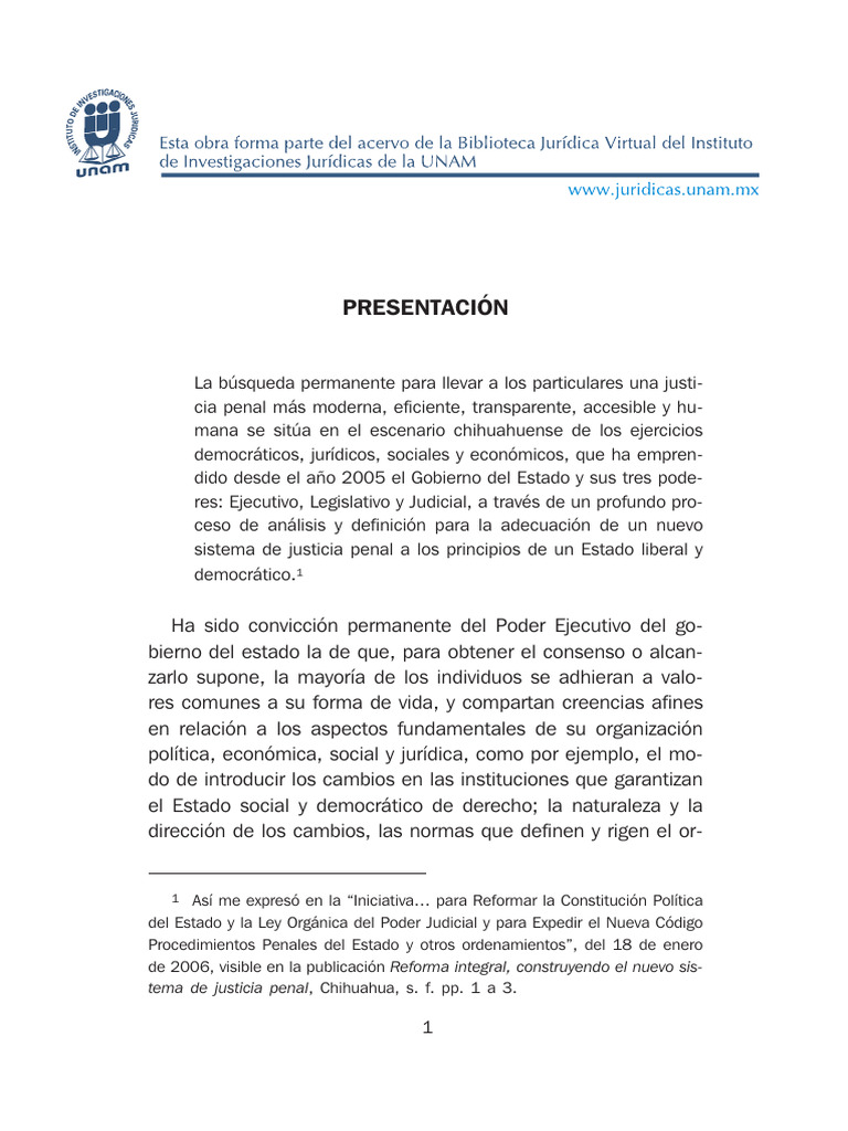 Reforma Integral de Justicia Penal en Chihuahua | PDF | Estado ...