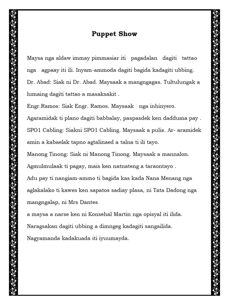 Puppet Show | PDF