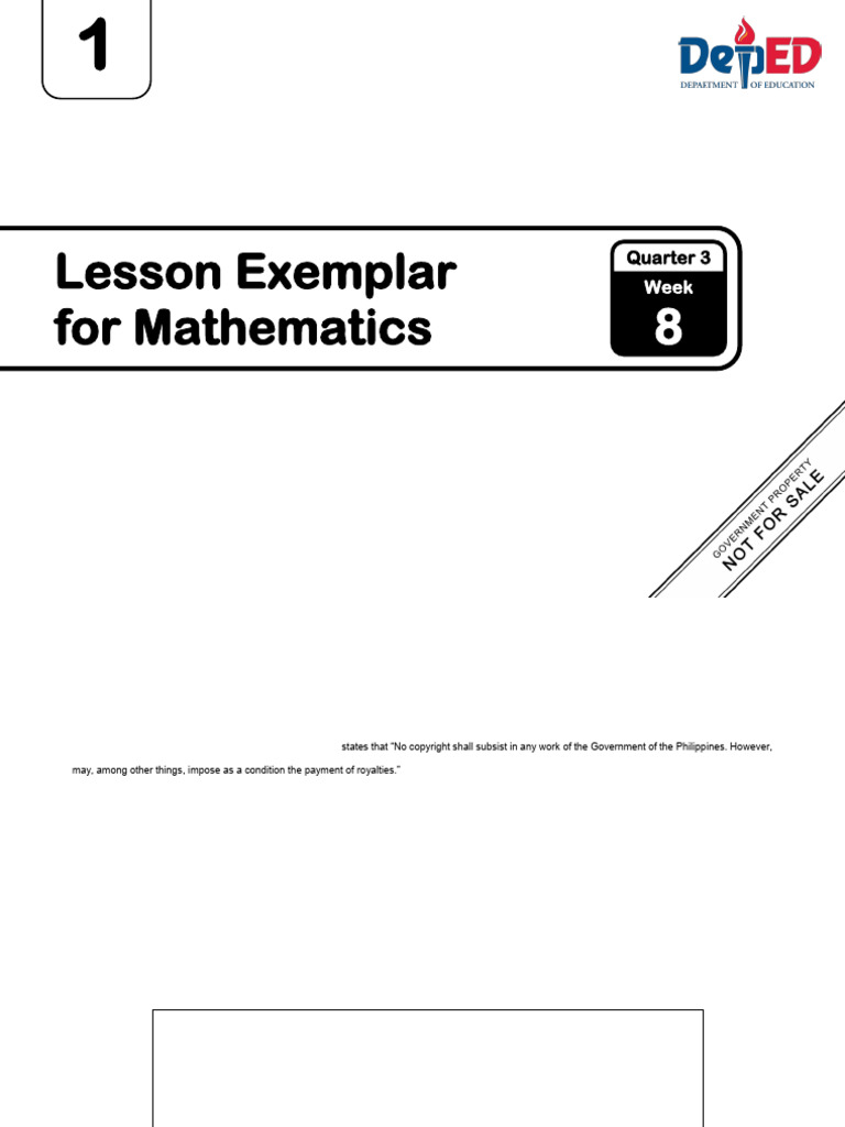 LE Math 1 Q3 Week 8 v.3 Revised Final Sign Off | PDF | Educational ...