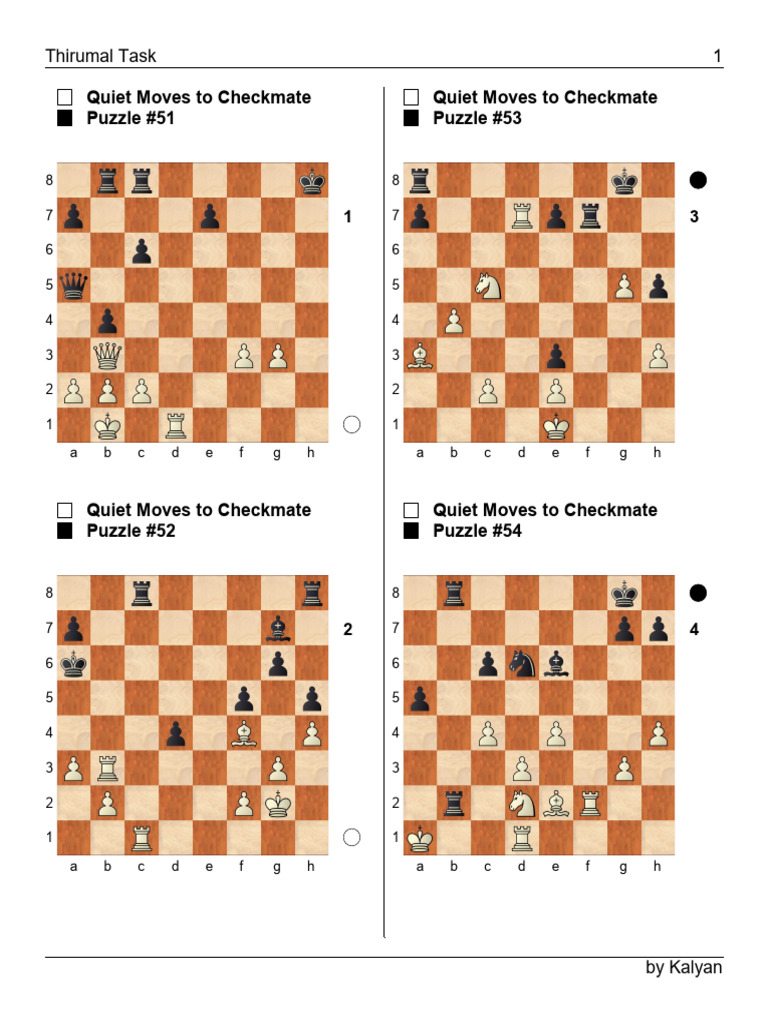 Task | PDF | Chess Theory | Chess