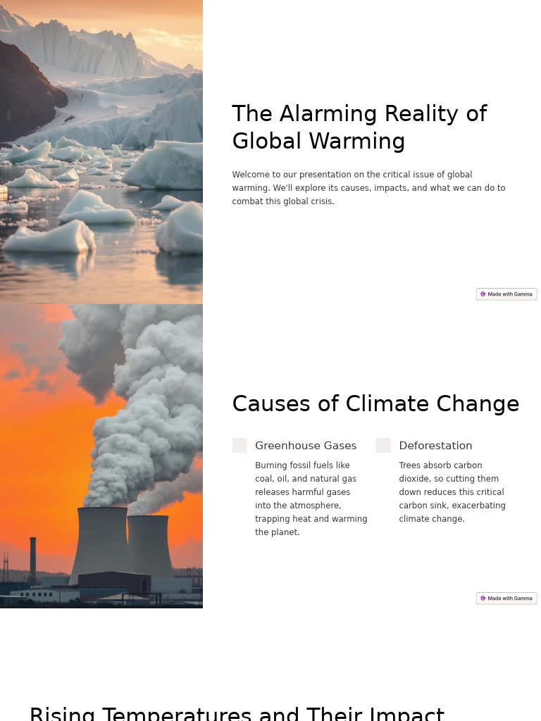 Global Warming: Causes and Solutions | PDF | Climate Change | Climate ...
