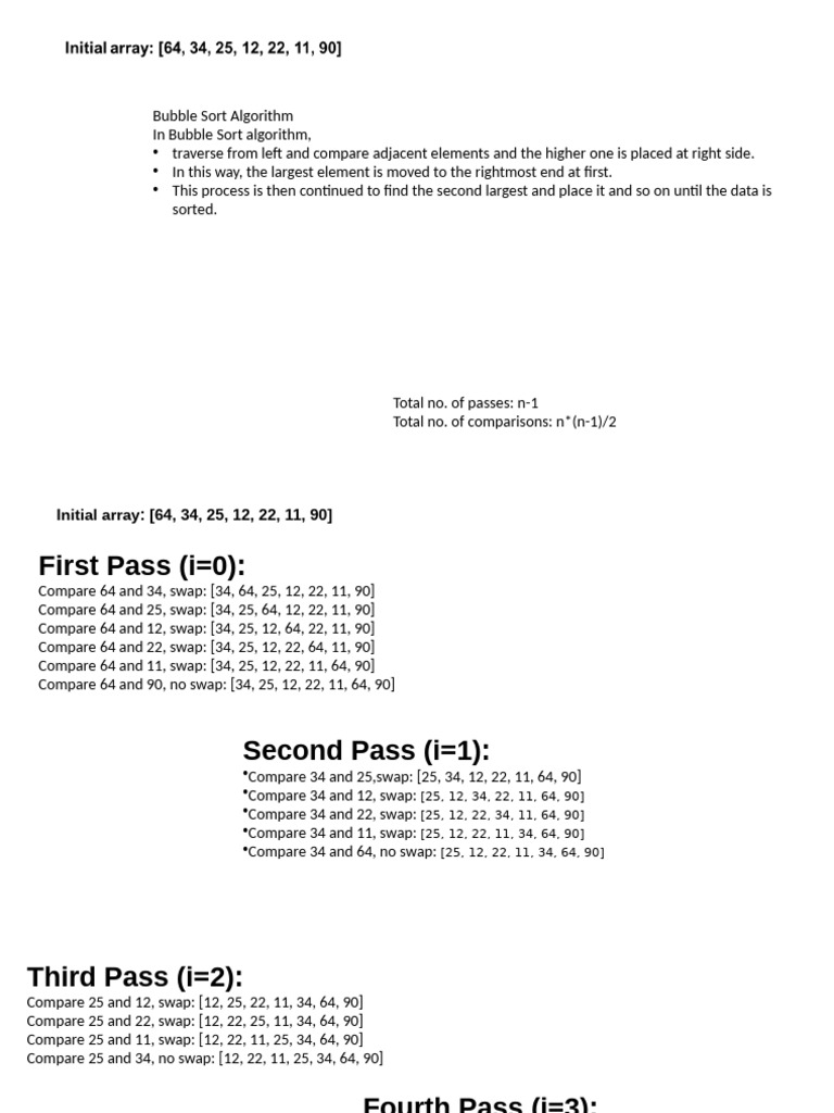 Bubble Sort | PDF | Computer Science | Computing