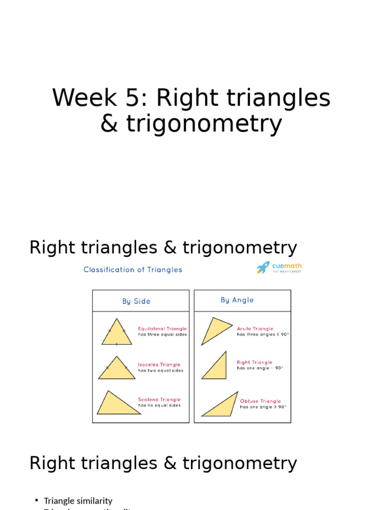 Right Triangles and Trigonometry Guide | PDF