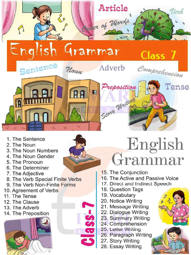 Class-7 English Grammar Tiwari Academy | PDF