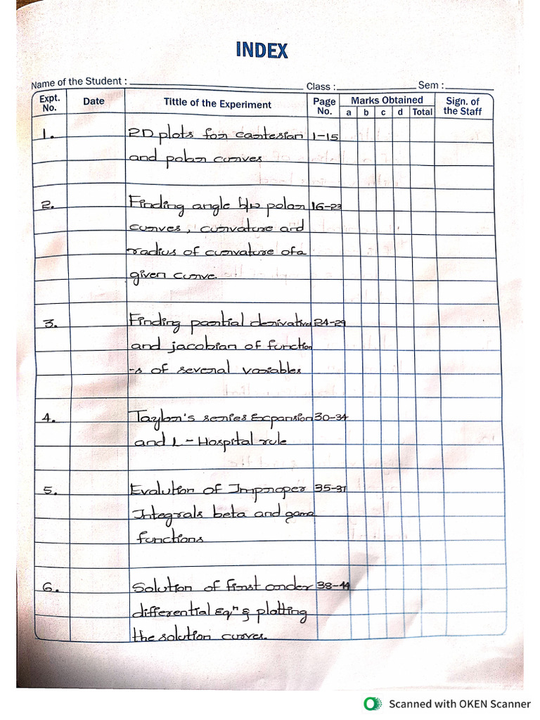 Maths Lab Record | PDF