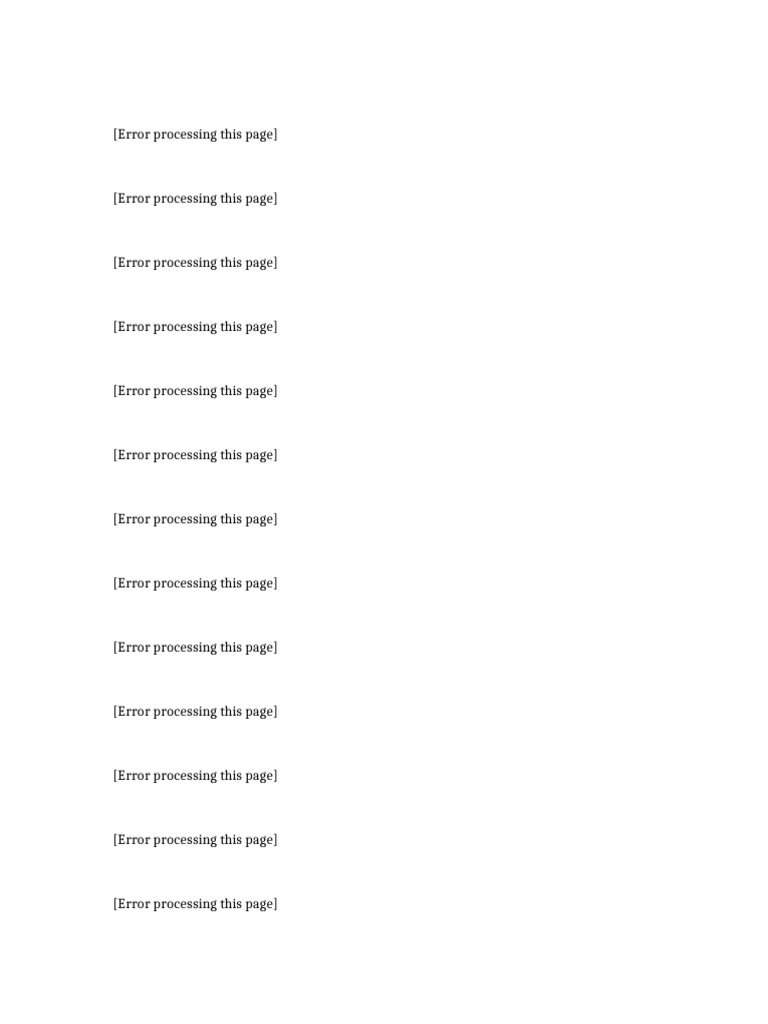 Page Processing Error Report | PDF