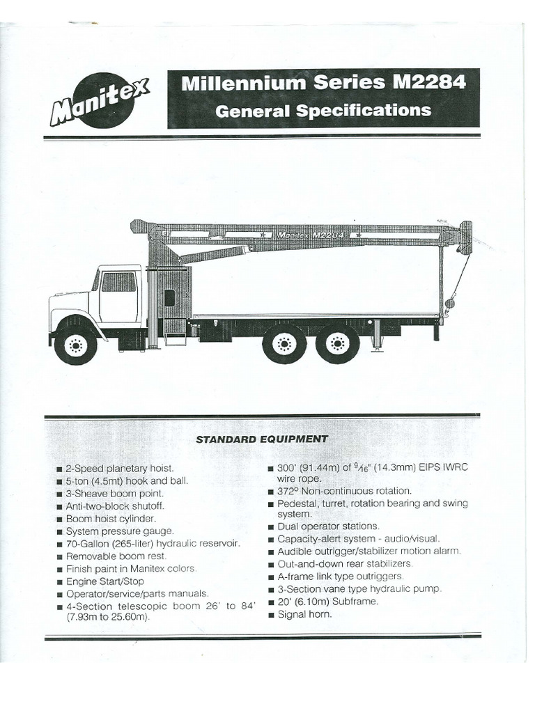 BT 022 Manitex2284 | PDF