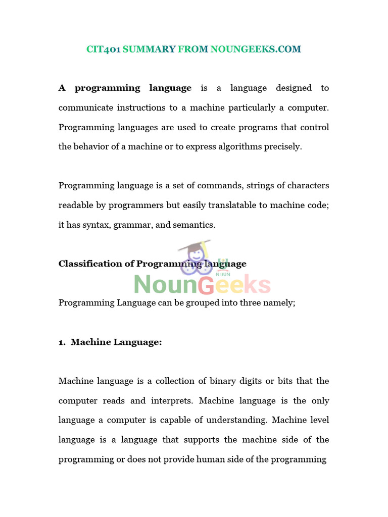 Overview of Programming Languages | PDF | Programming Language | Data Type