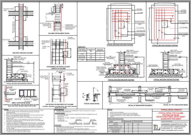 Structural Reinforcement Detailing Guide | PDF | Column | Beam (Structure)