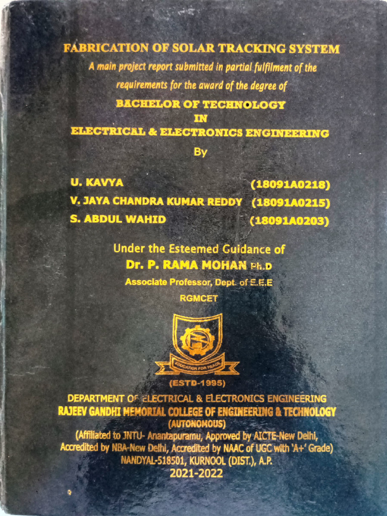 2021-22_EEE Sample Project | PDF | Photovoltaics | Thin Film Solar Cell