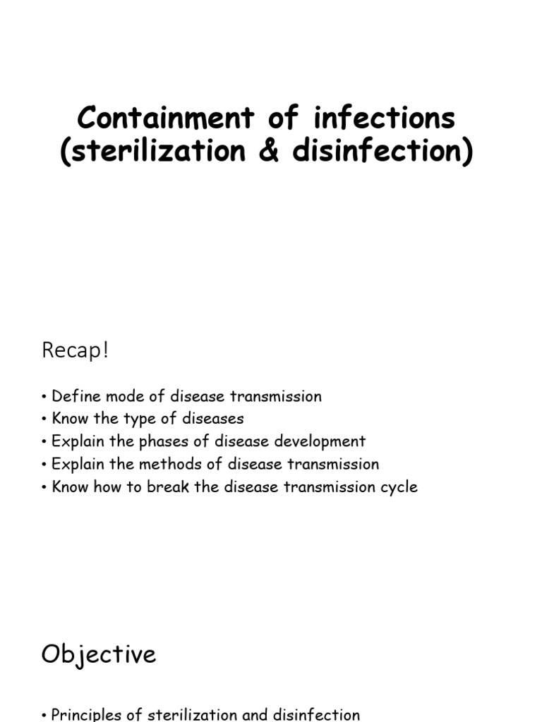 Infection Control: Sterilization Methods | PDF | Disinfectant ...