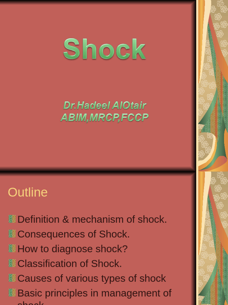 Understanding Shock: Causes, Diagnosis, and Management | PDF | Shock ...