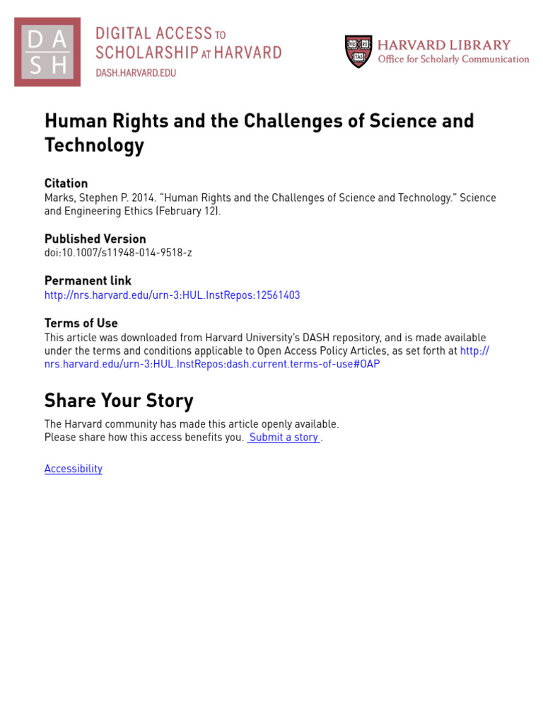 Human Rights in Science and Technology | PDF | Human Rights | Science