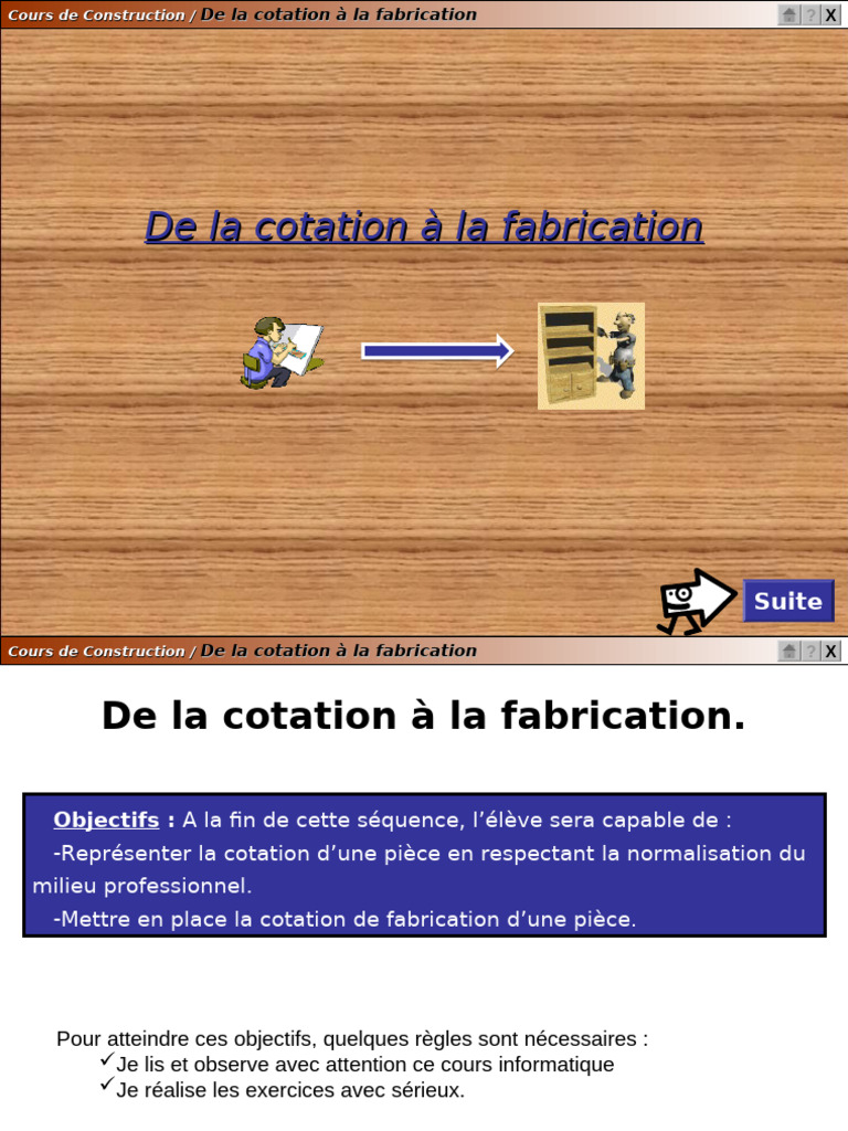 Cotation et Fabrication en Construction | PDF | Usinage