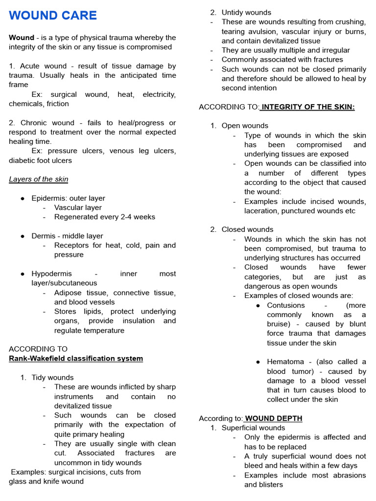 Comprehensive Guide to Wound Care | PDF | Wound | Wound Healing