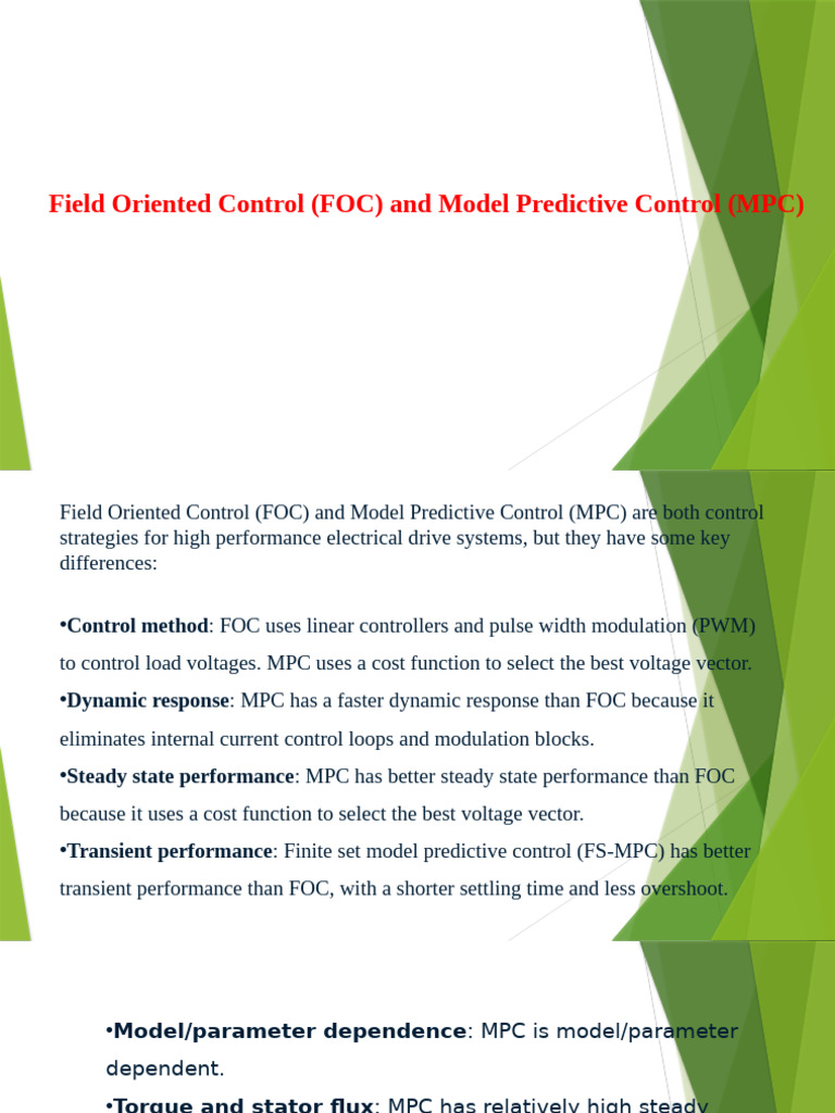 FOC vs MPC: Control Strategies Explained | PDF