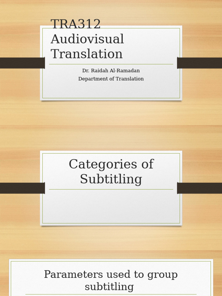 3-Chapter 1 - Subtitling Parameters | PDF | Television | Dvd