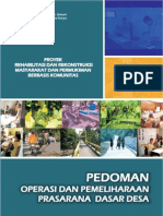 Pedoman Operasi Dan Pemeliharaan Prasarana Dasar Desa