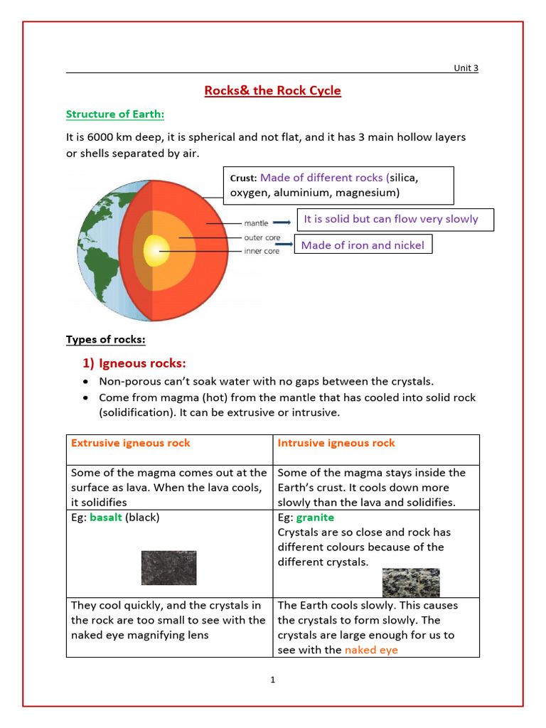 Understanding Rocks and the Rock Cycle | PDF | Rock (Geology) | Igneous ...
