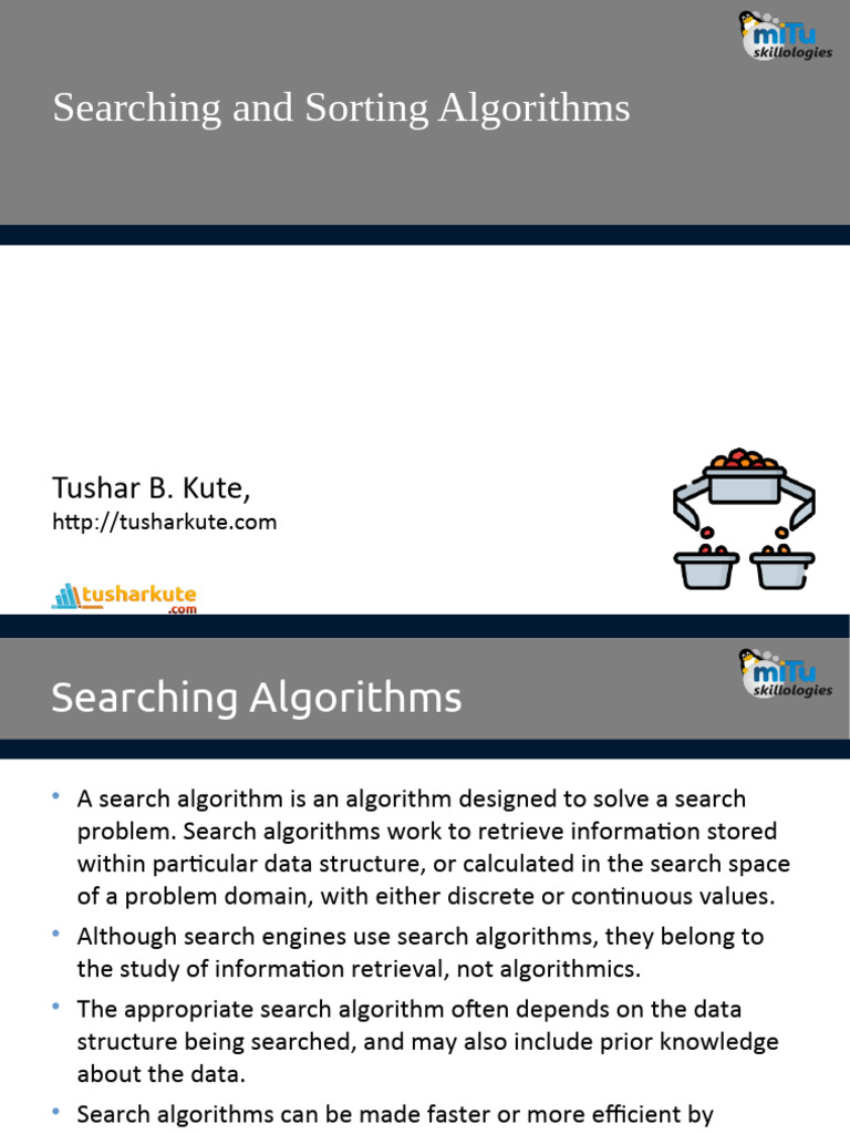 9,10,11. Searching and Sorting | PDF | Algorithms And Data Structures ...