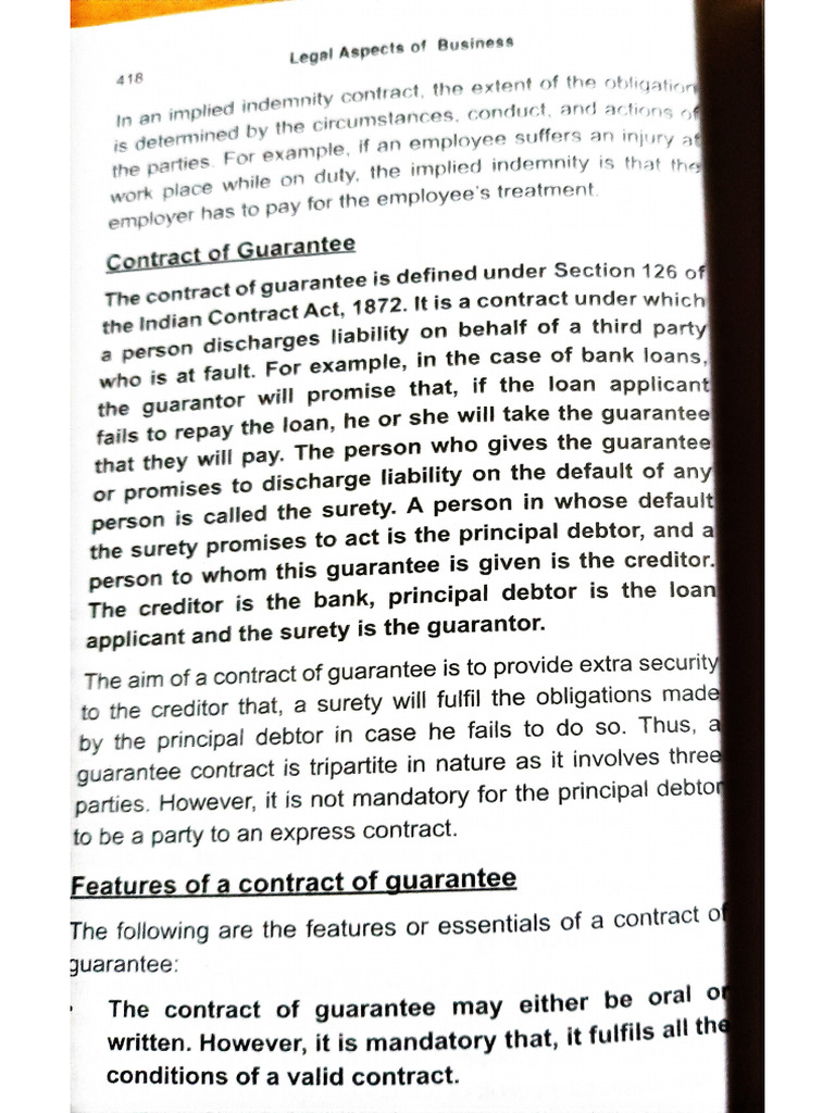 Contract of Guarantee | PDF