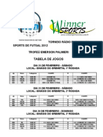 Torneio Rvd-Winner de Futsal 2012 - TABELA de JOGOS e Regulamento