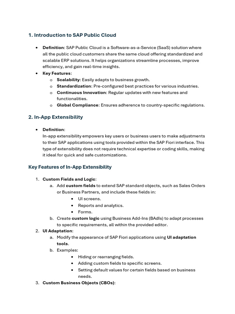 SAP Public Cloud Extensibility Guide | PDF | Cloud Computing | Software ...