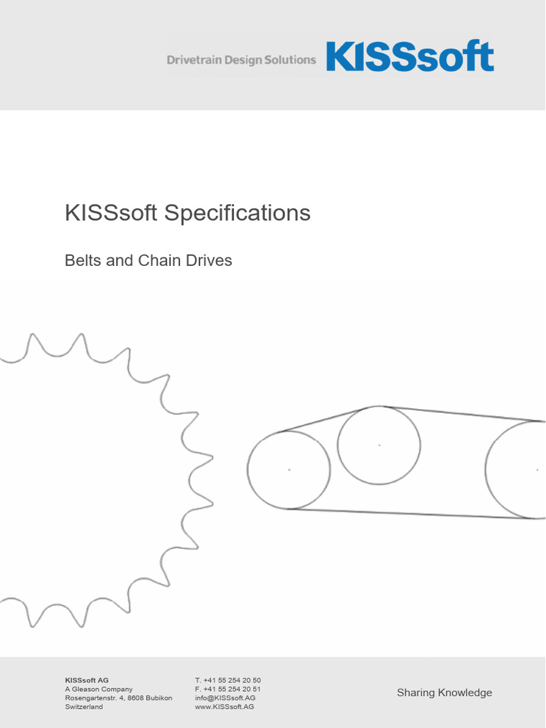 KISSsoft Belt and Chain Drive Calculations | PDF | Belt (Mechanical ...