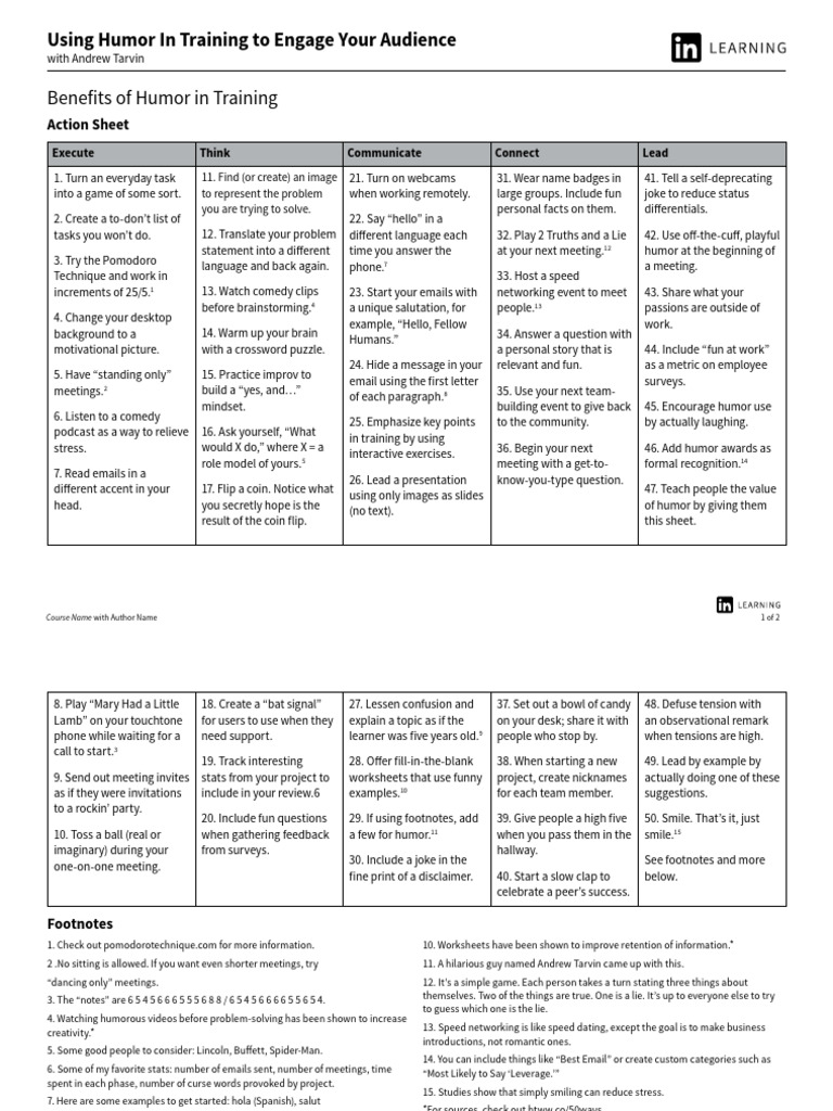 50 ways to use humor in the workplace pdf humour