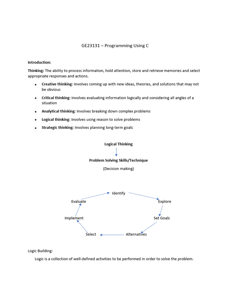 Introduction to logical thinking pdf variable computer science