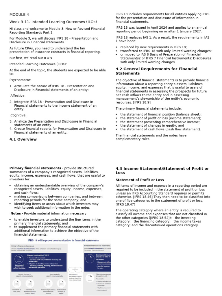 IFRS 18 Financial Reporting Standards Guide | PDF | International ...