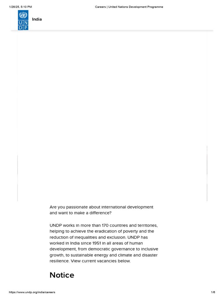 Careers - United Nations Development Programme | PDF | United Nations ...