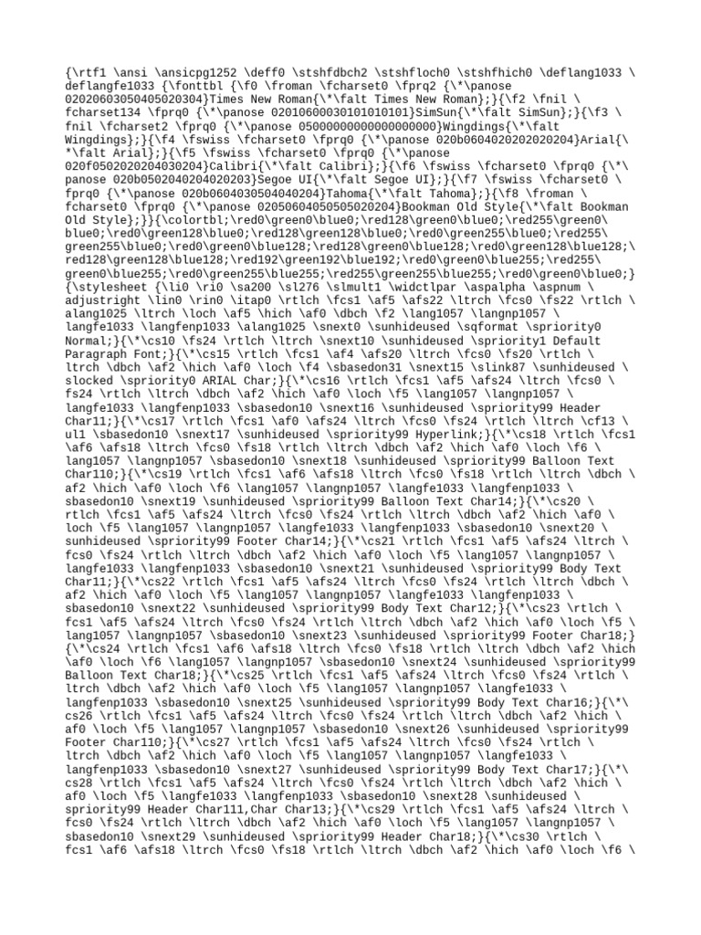 RTF Document Formatting Guide | PDF | Printing | Graphic Design