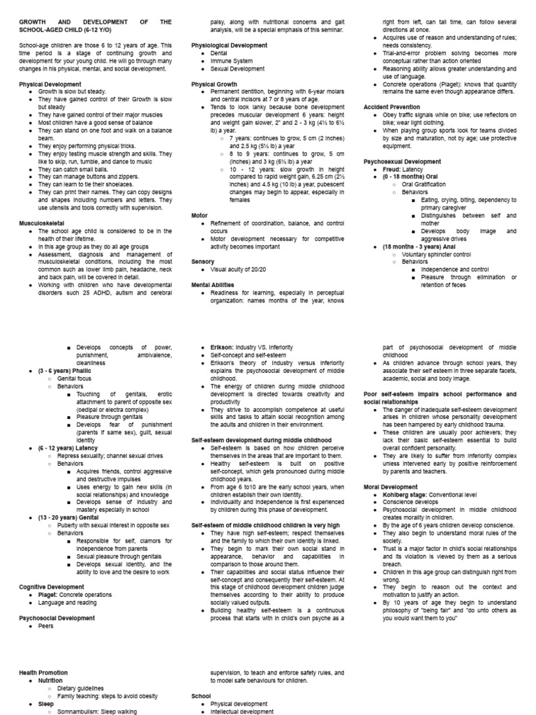 CMC_20Lec_20Pediatrics_20_7C_20Lesson_204_20(Finals) | PDF | Self ...