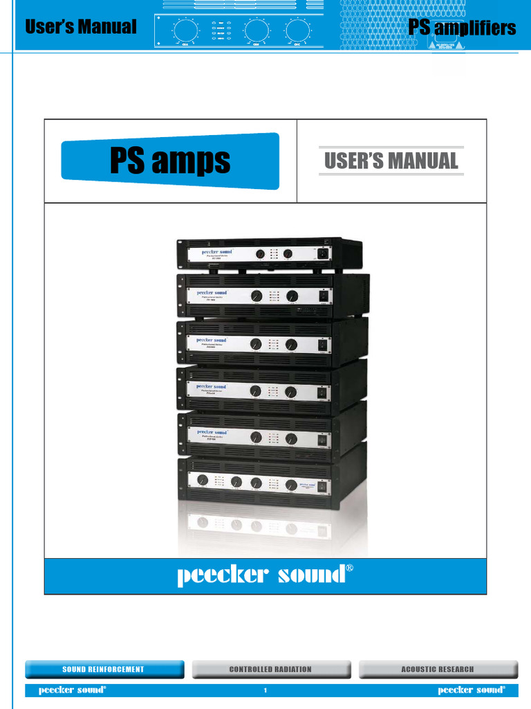 Ps Amps Manual | PDF | Electromagnetic Compatibility | Loudspeaker